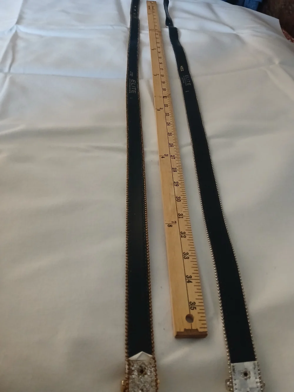 Elite Vintage Sparkle Metallic Women's Belt - Gold & Silver